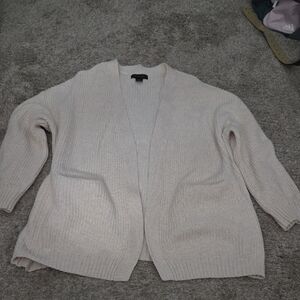 Women's Cream Open-Front Sweater
